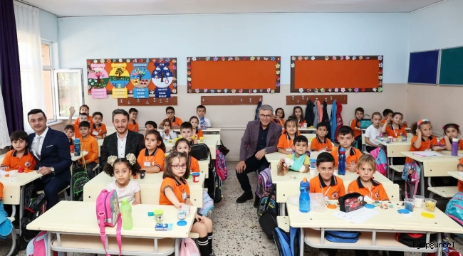 Başkan Deniz Köken ve Milli Eğitim Müdürü Alper Özer Okul Ziyaretinde Bulundu