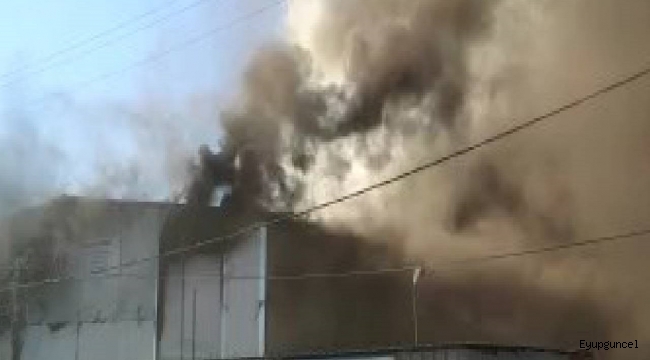 Eyüpsultan'da fabrika yangını