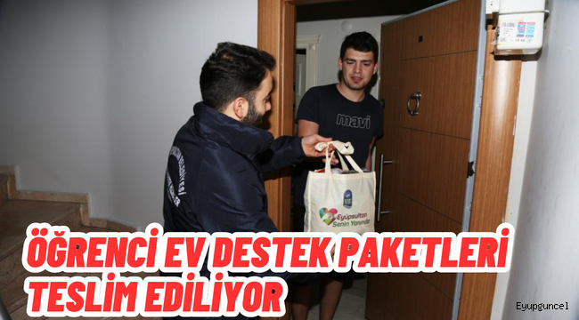 Öğrenci evlerine destek paketleri gönderilmeye başladı