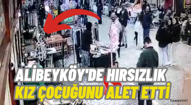 Alibeyköy'de küçük çocuğun telefon hırsızlığı kamerada