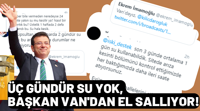 Eyüpsultan'ın mahallelerinde İSKİ kaynaklı su kesintisi yaşanıyor